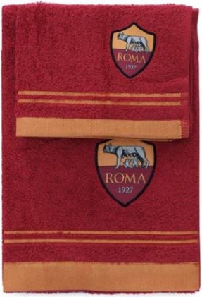 Hermet Set Asciugamani Spugna AS Roma 1+1 60x100 / 40x60