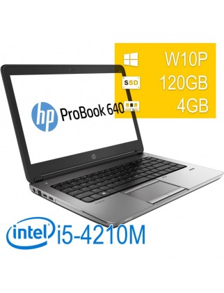 Notebook rigenerato HP Probook 640 G1 I5-4210M, 4GB RAM, SSD 120GB, 14", DVD, W10P
