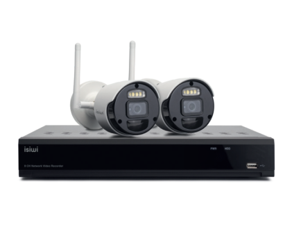 Isiwi Kit Wireless Connect2 Isw-K1N8Bf2Mp-2 Nvr 8 Canali + 2 Telecamere Ip 1080P Wireless Con Funzione Pir