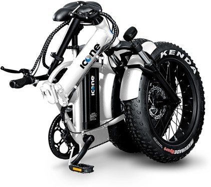 Icon.e Bici Elettrica Pieghevole Navy 250W White