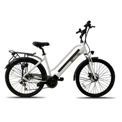 Jeep Bicicletta Con Pedalata Assistita City Bike Bianco Ruote 26" 40 Km Autonomia Batteria 25 Km Velocita