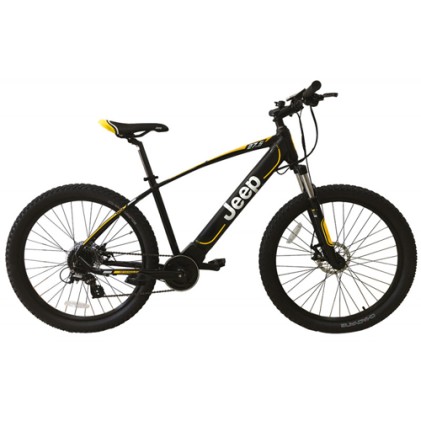 Jeep Bicicletta Con Pedalata Assistita Mountain Bike Nero Ruote 27.5" 50 Km Autonomia Batteria 25 Km Velocita