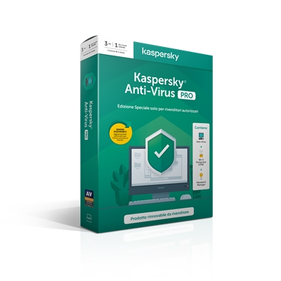 Kaspersky Antivirus  2021 3 Device 1Y Pro - Rinnovo In Autonomia