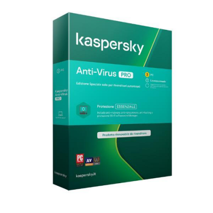 Kaspersky Antivirus  2021 3 Device 1Y Pro - Rinnovo In Autonomia