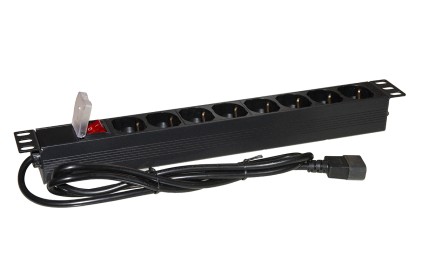 Multipresa Da Rack 19&#34; 8 Prese Universali Con Interruttore Spina C14