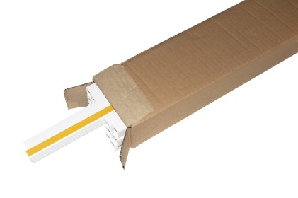 Confezione 18 Canaline Passacavi Adesive In Pvc Mt 1 Mm 16X16 Mt 1 Con Coperchio Scorrevole Bianco (18 Mt In Totale)