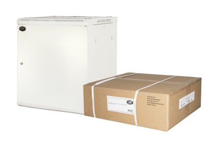 Armadio Rack 19" 9 Unita  Da Muro A) 500 X (L) 600 X (P) 450 Grigio Disassemblato Porta Metallo Pieno