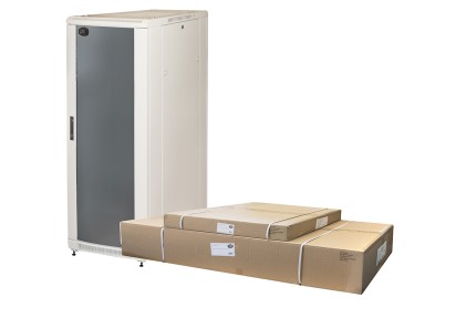 Armadio Rack 19&#34; Per Reti 32U (A)1610, (L)600, (P)800 Colore Grigio Porta Vetro Disassemblato