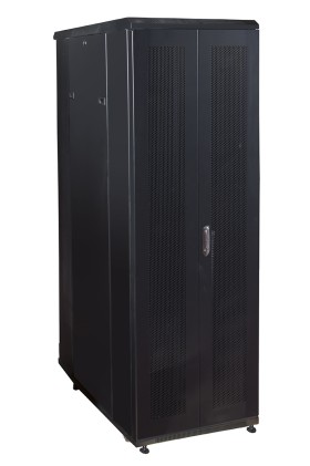 Armadio Rack 19" Per Reti 37U (A)1833, (L)600, (P)1000 Colore Nero Porta Traforata