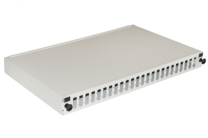 Pannello Fibra Ottica 19" Con 24 Porte Sc Duplex Profondita  250 Mm Grigio Con Accessori