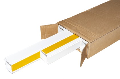 Confezione 8 Canaline Passacavi Adesive In Pvc Mt 1 Dimensioni 40X40 Mm Con Coperchio Scorrevole Bianco (8 Mt In Totale)