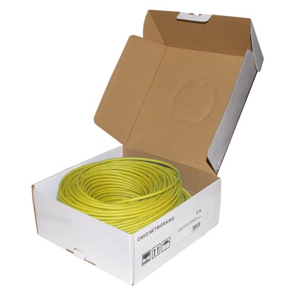 Matassa Cavo Rete Categoria 6A Non Schermato Utp Awg24 Halogenfree Flessibile Colore Giallo Mt.100
