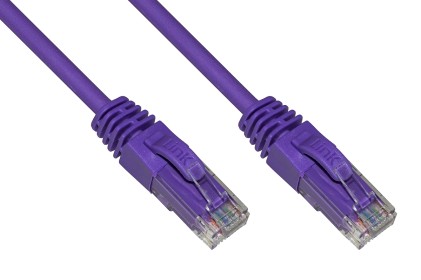 Cavo Rete Categoria 6A Non Schermato Utp Awg24 Colore Viola Halogenfree Mt 10