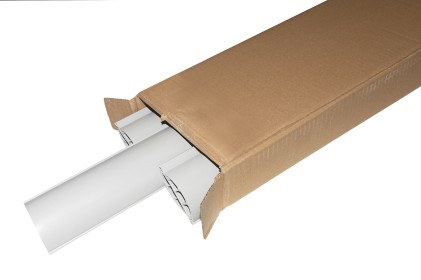 Confezione 7 Canaline Bombate Passacavi Calpestabili Da Pavimento Pvc Mt 1 Dimensioni Mm 75X20 Con Coperchio Scorrevole (7 Mt In Totale)