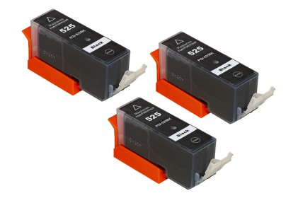 Confezione 3 Cartucce Compatibili Canon Ip 4850, Mg5150, Mg5250 Bk Pgi-525Bk Alta Capacita&#39; Confezione Bulk