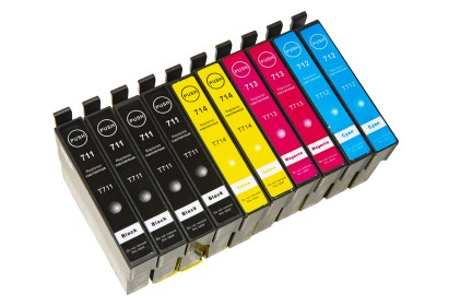 MULTIPACK 10 CARTUCCE COMPATIBILE PER EPSON COMPOSTO DA 4 NERE, 2 CIANO, 2 MAGENTA, 2 GIALLO (T0711 T0712 T0713 T0714)