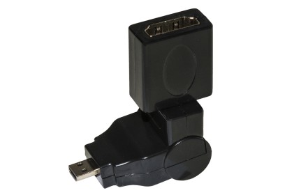 Adattatore Micro Hdmi Maschio - Hdmi Femmina Con Connettore Inclinabile E Ruotabile