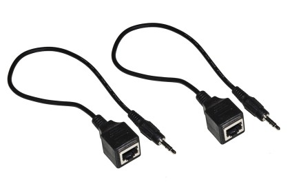 Prolunga Audio 3,5" Passiva Tramite Cavo Rete Rj45 Kit 2 Pz.