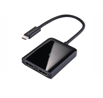 Adattatore Usb-C Maschio - 2 Porte Hdmi Femmina Per Due Video O Tv