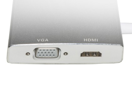 Adattatore Video E Rete Usb 3.0 Maschio A Hdmi Femmina Dvi 24+5 Femmina, Vga Femmina + Rete Rj45 10/100