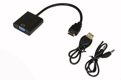 Adattatore Hdmi<Sup>&reg;</Sup> Maschio A Vga Femmina Con Audio 3,5 Mm E Alimentazione Usb