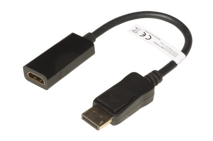 Adattatore Displayport 1.2 Maschio - Hdmi 1.4 Femmina Contatti Dorati 4K@30Hz Cm 20