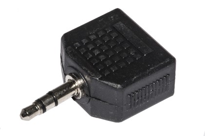 Adattatore Audio Stereo 3,5 Mm Maschio - 2 X 3,5 Mm Femmina