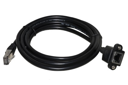 Cavo Rete Prolunga Schermato Rj45 Maschio/Rj45 Femmina Con Viti 8 Poli Cat 5E Contatti Dorati