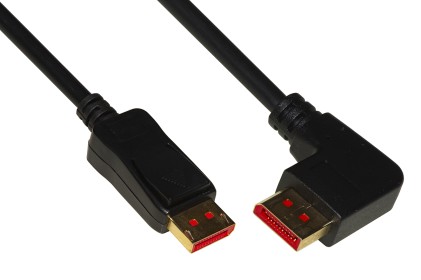 Cavo Di Connessione Displayport 1.4 8K Mt 1,8 Connettore Angolato A Sinistra