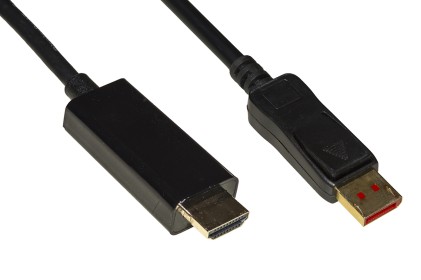 Cavo Displayport 1.4 - Hdmi 2.0 Contatti Dorati 4Kx2K 60Hz 18Gbps Hdr Rgb 4:4:4 Doppia Schermatura Mt 1