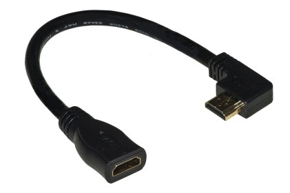 Adattatore Hdmi Maschio/Femmina Angolo 90&deg; Verso Sinistra Cm 15