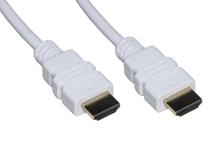 Cavo Hdmi<Sup>®</Sup> 4Kx2K Per Pc, Notebook, Hdtv, Ecc Contatti Dorati Mt 1 Colore Bianco