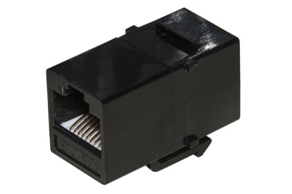 Adattatore Passante 2X8 Poli Rj45 Utp Non Schermato Cat.6 Con Ganci Per Pannelli