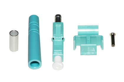 Connettore Fibra Ottica Lc Multimode Om3 Duplex Confezione 100 Connettori Con Cavallotti Per Duplex