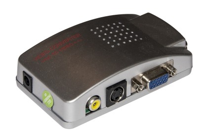 Convertitore Da Pc Vga A Video Rca (Giallo) + S-Video E Vga (Bypass)