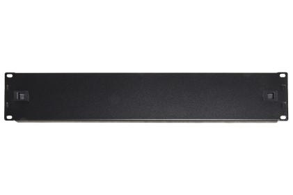 Pannello Cieco 2 Unita' Per Armadi Rack 19" Colore Nero Chiusura A Scatto