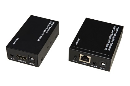 Estensore Hdmi<Sup>&reg;</Sup> Tramite Cavo Rete Cat 6 Fino A 60 Metri Full Hd Con Sensori Ir Per Telecomandi, Uso Monitor Locale E Alimentazione Trasmettitore Poc Tramite Cavo Rete