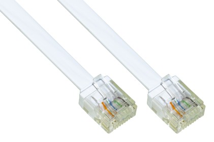 Cavo Rete Utp Cat. 6A Ultrapiatto Con Connettore Salvaspazio Mt 1 Colore Bianco