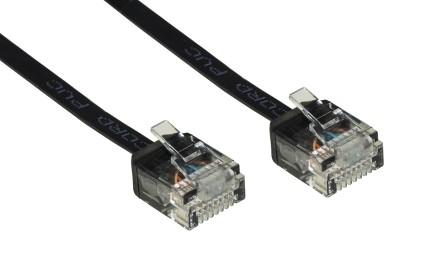 Cavo Rete Utp Cat. 6A Ultrapiatto Con Connettore Salvaspazio Mt 2 Colore Nero