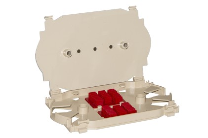 Cassetta Di Giunzione Per Fibra Ottica Per 24 Fibre Per Connessioni  Piu  Larghe Con Tubetti Termorestringenti