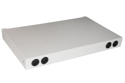 Cassetto Fibra Ottica 24 Porte Per Adattatori Sc Duplex 1 Unita’ Per Installazione 19&#34; Grigio Con Binari Telescopici