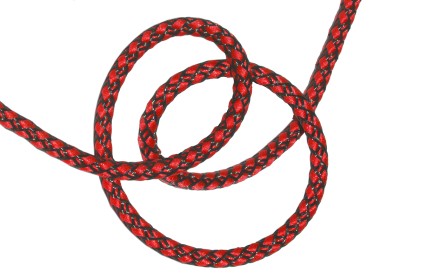 Cavo Audio Jack 3,5 Mm Maschio/Maschio Guaina Intrecciata Nylon Mt 1,20 Colore Rosso/Nero 4 Poli