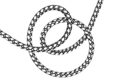 Cavo Audio Jack 3,5 Mm Maschio/Maschio Guaina Intrecciata Nylon Mt 1,20 Colore Argento/Nero 4 Poli