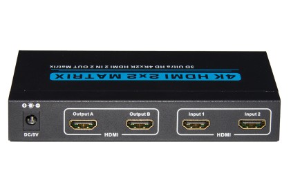 Video Matrix Per 2 Dispositivi Hdmi Con 2 Tv Hdmi