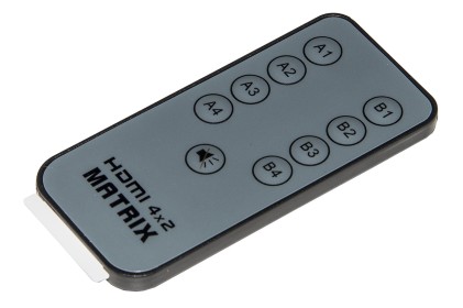 Video Matrix Per 4 Dispositivi Hdmi Con 2 Tv Hdmi, Audio Digitale + Analogico, Telecomando