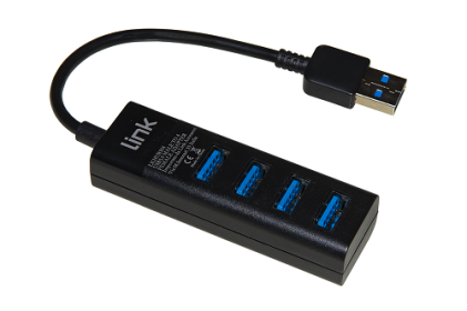 Link Hub 4 Porte Usb 3.0 Con Cavo Cm 15