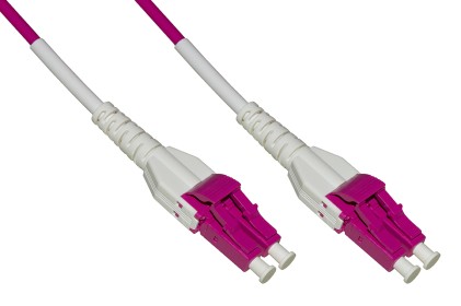 Cavo Fibra Ottica Lc A Lc Multimode Duplex Om4 50/125 Mt.1 Uniboot