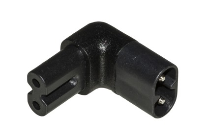 Adattatore Di Alimentazione Iec320 C7 Femmina A C8 Maschio Angolato