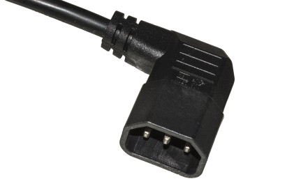 Cavo Di Alimentazione C13 Femmina 90&deg; - C14 Maschio 90&deg; Cm 20 Angolo Destra