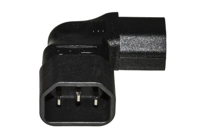 Adattatore Di Alimentazione Iec320 C14 Maschio/C13 Femmina Angolo 90&deg; Verticale